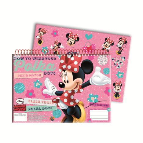 A4 Minnie Mouse Spiral Sketch Book With Stickers £1.99